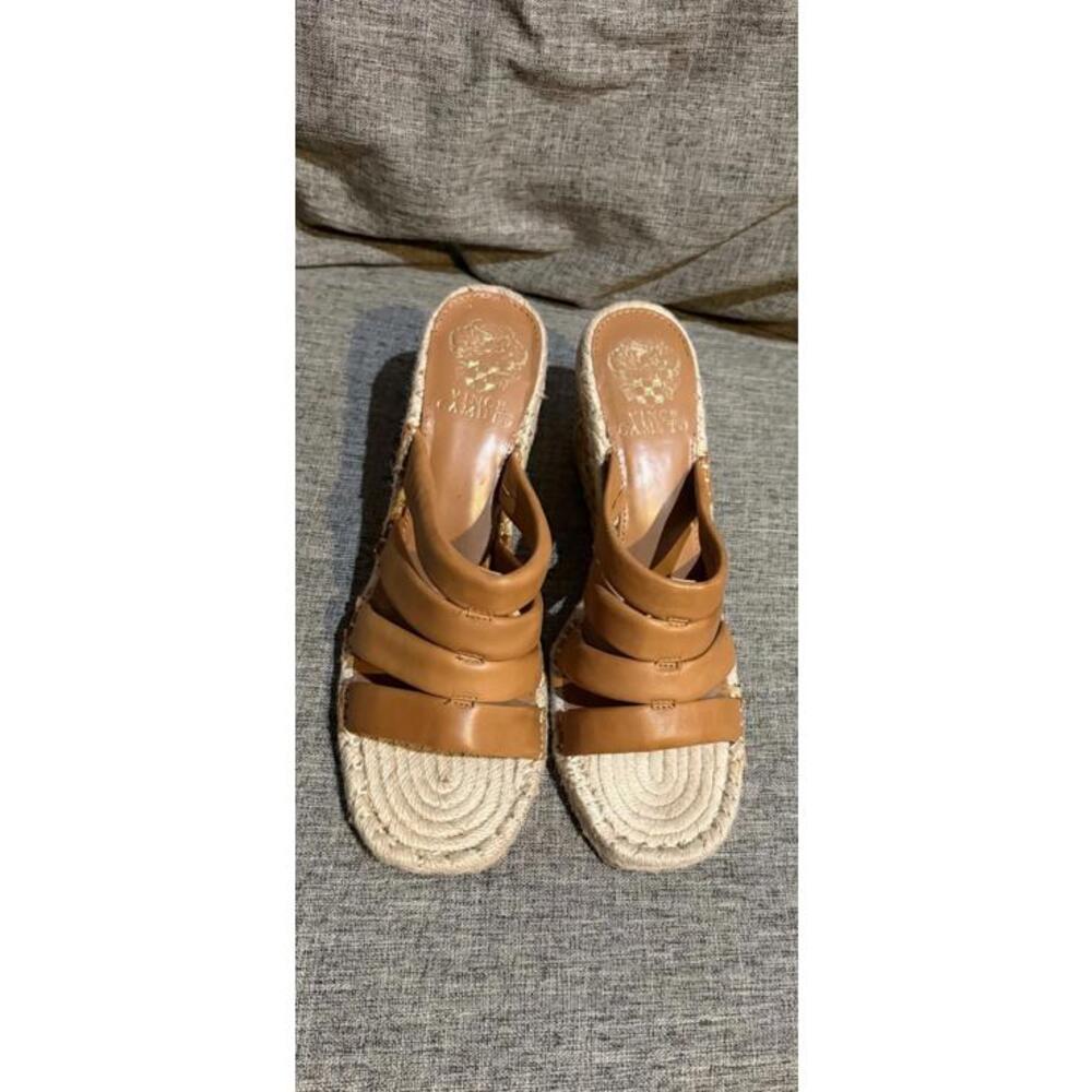 Vince Camuto Molisara Sandals Wedges Heels Light Cognac Womens 8 - Picture 5 of 12